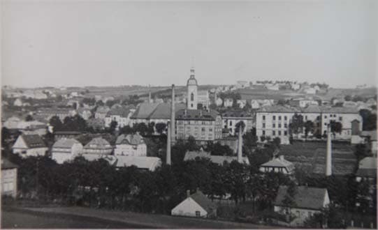 Weipert — Stadtpanorama mit Dekanalkirche