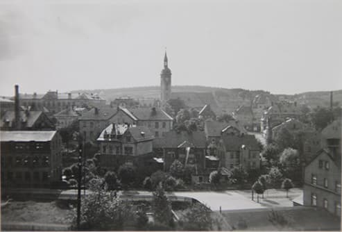 Weipert — Stadtblick mit Dekanalkirche, Sommer